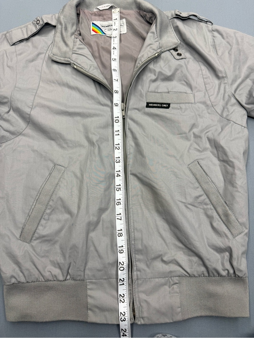 Members Only Vintage Light Gray Boys Jacket - Picture 7 of 9